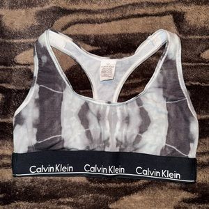 Calvin Klein Unlined Scoop Black Tie Dye Bralette